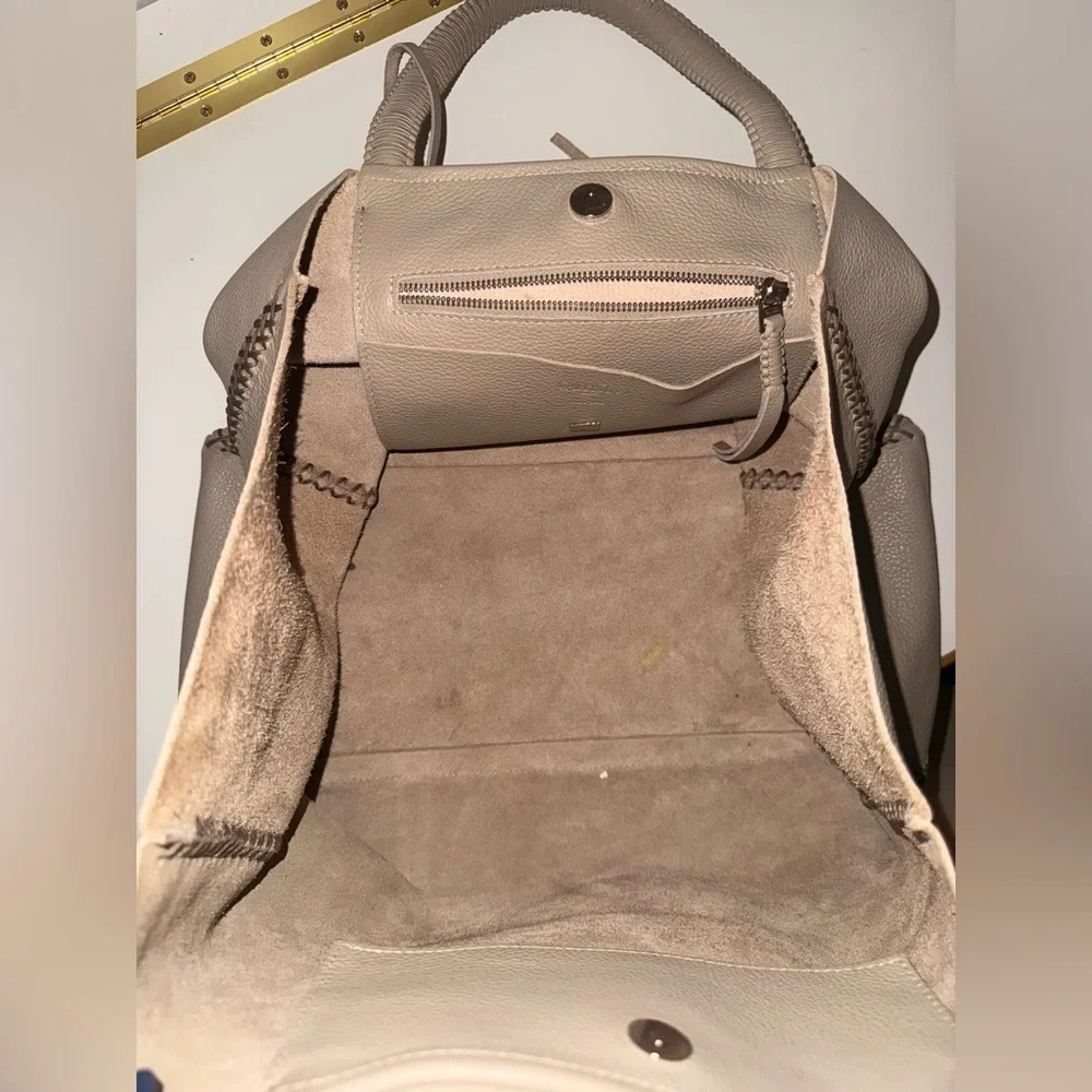 Callista Bag: Sand, Medium Grained Calf Leather Tote Bag - Picture 4 of 5